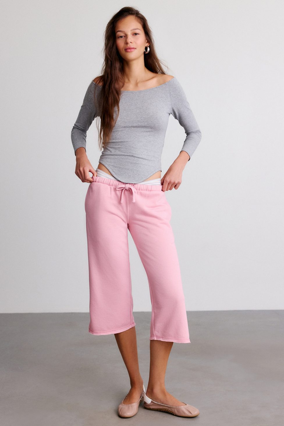 Out From Under Spring Breaker Slouch Capri Pants - Pink