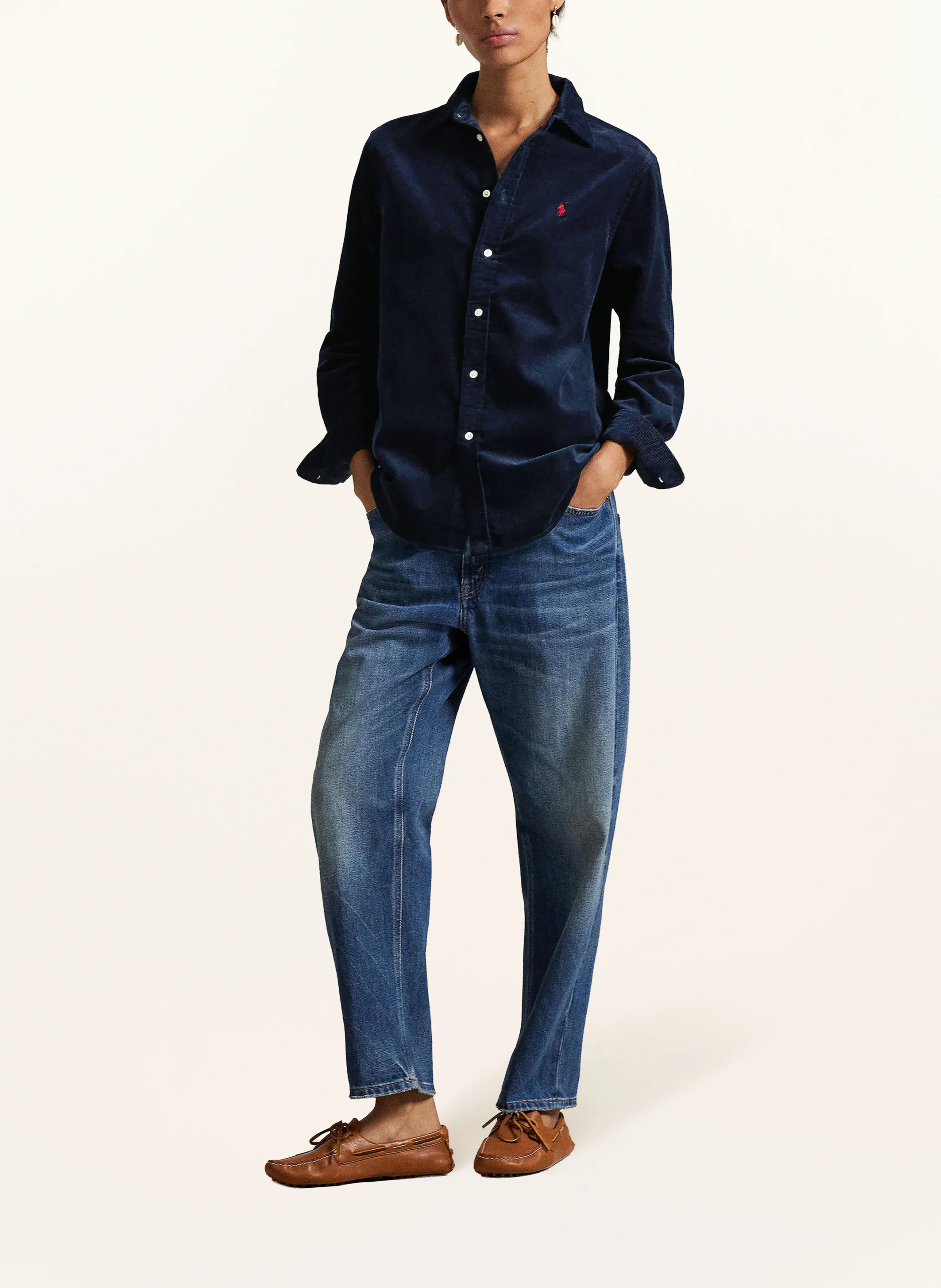 POLO RALPH LAUREN Hemdbluse aus Cord – DUNKELBLAU