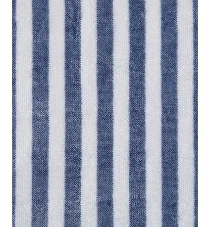 Tommy Hilfiger Laguna Beach Stripe Printed Plush Throw, 70" x 50" - White, Deep Blue