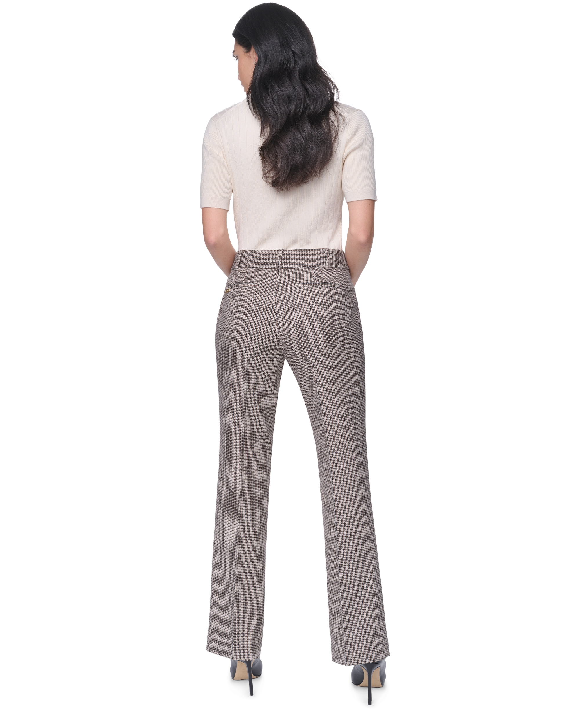 Tommy Hilfiger Women's Mid-Rise Bootcut Pants - Khaki Multi