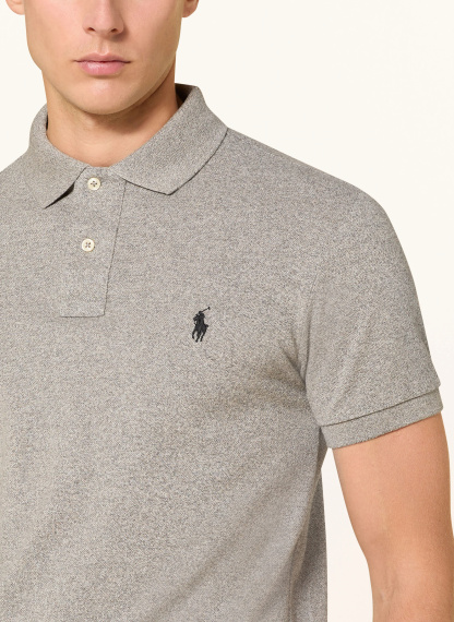 POLO RALPH LAUREN Piqué-Poloshirt Slim Fit – GRAU MELIERT