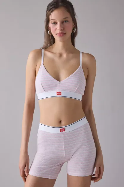 Hanes UO Exclusive Jersey Knit Boxer Briefs - Pink Stripe