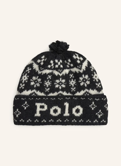 POLO RALPH LAUREN Mütze – SCHWARZ / CREME