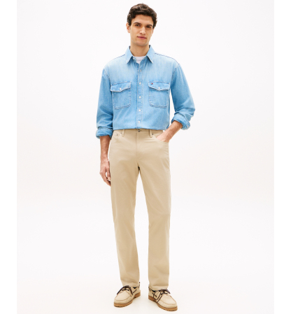 Tommy Hilfiger Men's Denton Straight-Fit Five-Pocket Stretch Twill Pants - Sandalwood