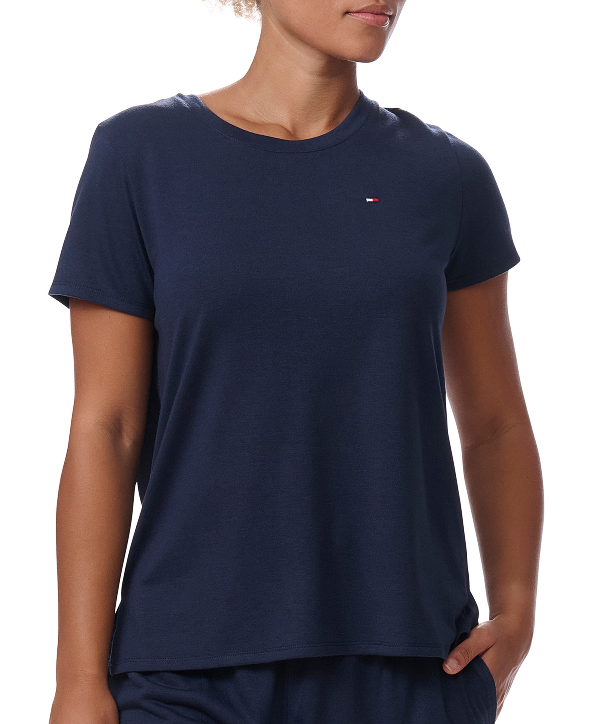 Tommy Hilfiger Women's Short-Sleeve Crewneck Sleep Tee - Sky Captain