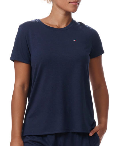 Tommy Hilfiger Women's Short-Sleeve Crewneck Sleep Tee - Sky Captain