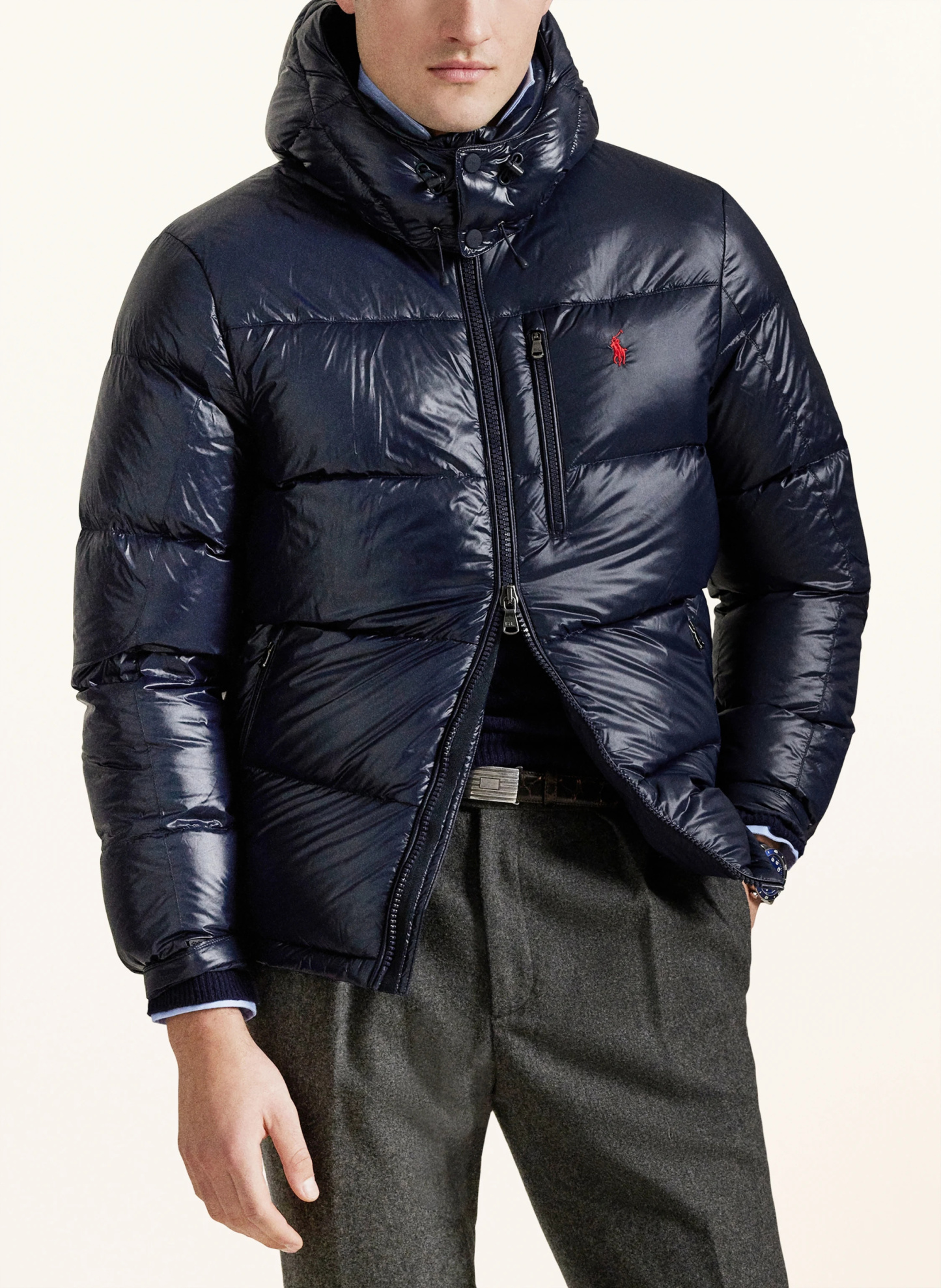POLO RALPH LAUREN Daunenjacke GORHAM mit abnehmbarer Kapuze – DUNKELBLAU