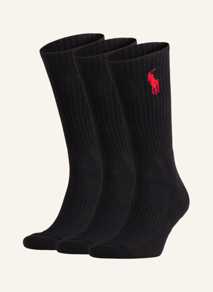 POLO RALPH LAUREN 3er-Pack Strümpfe – 002 BLACK 001
