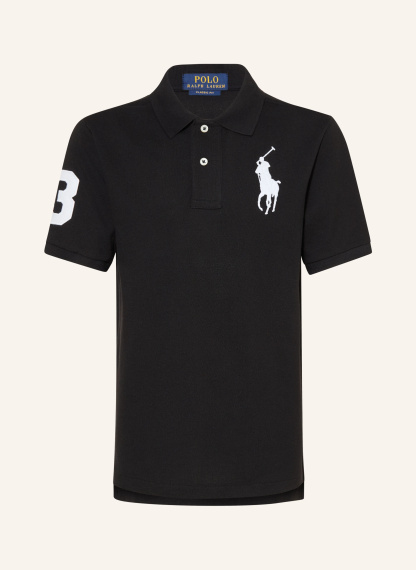 POLO RALPH LAUREN Piqué-Poloshirt – SCHWARZ / WEISS