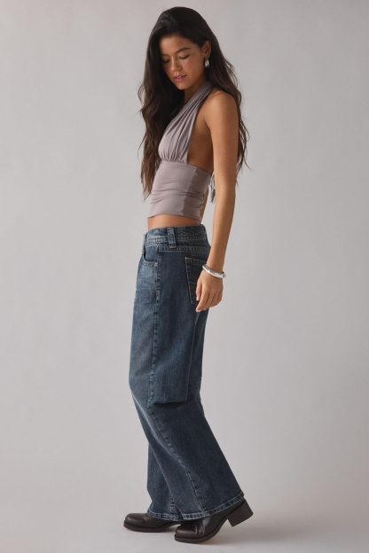BDG Kayla Wash Effect Low-Rise Jeans - Dark Blue