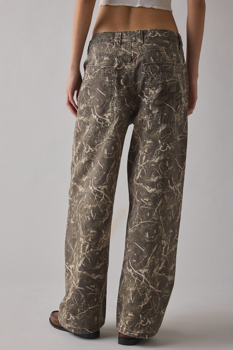 BDG Jaya Printed Baggy Pants - Dark Tree Camo