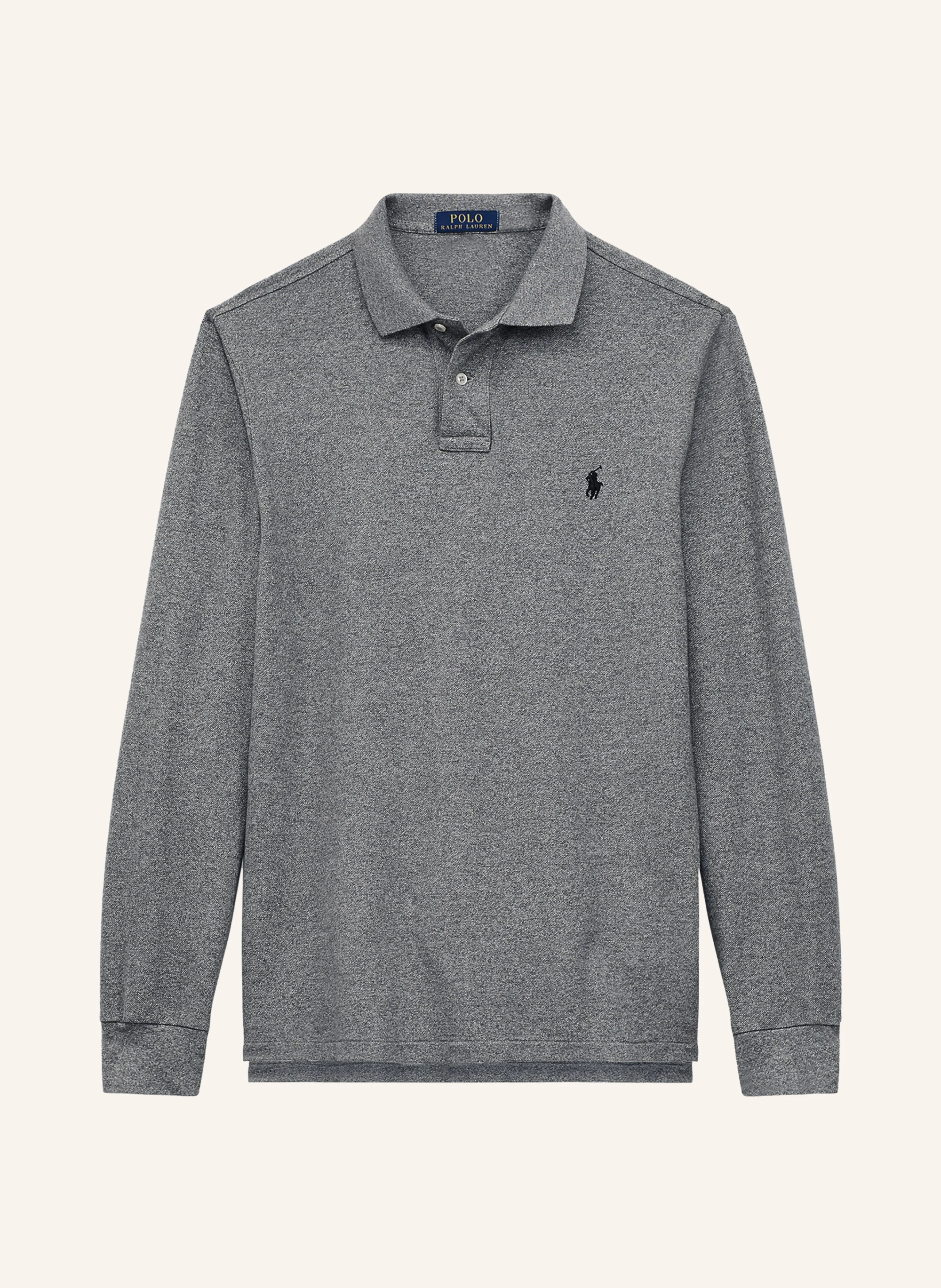 POLO RALPH LAUREN Piqué-Poloshirt Custom Slim Fit – GRAU MELIERT