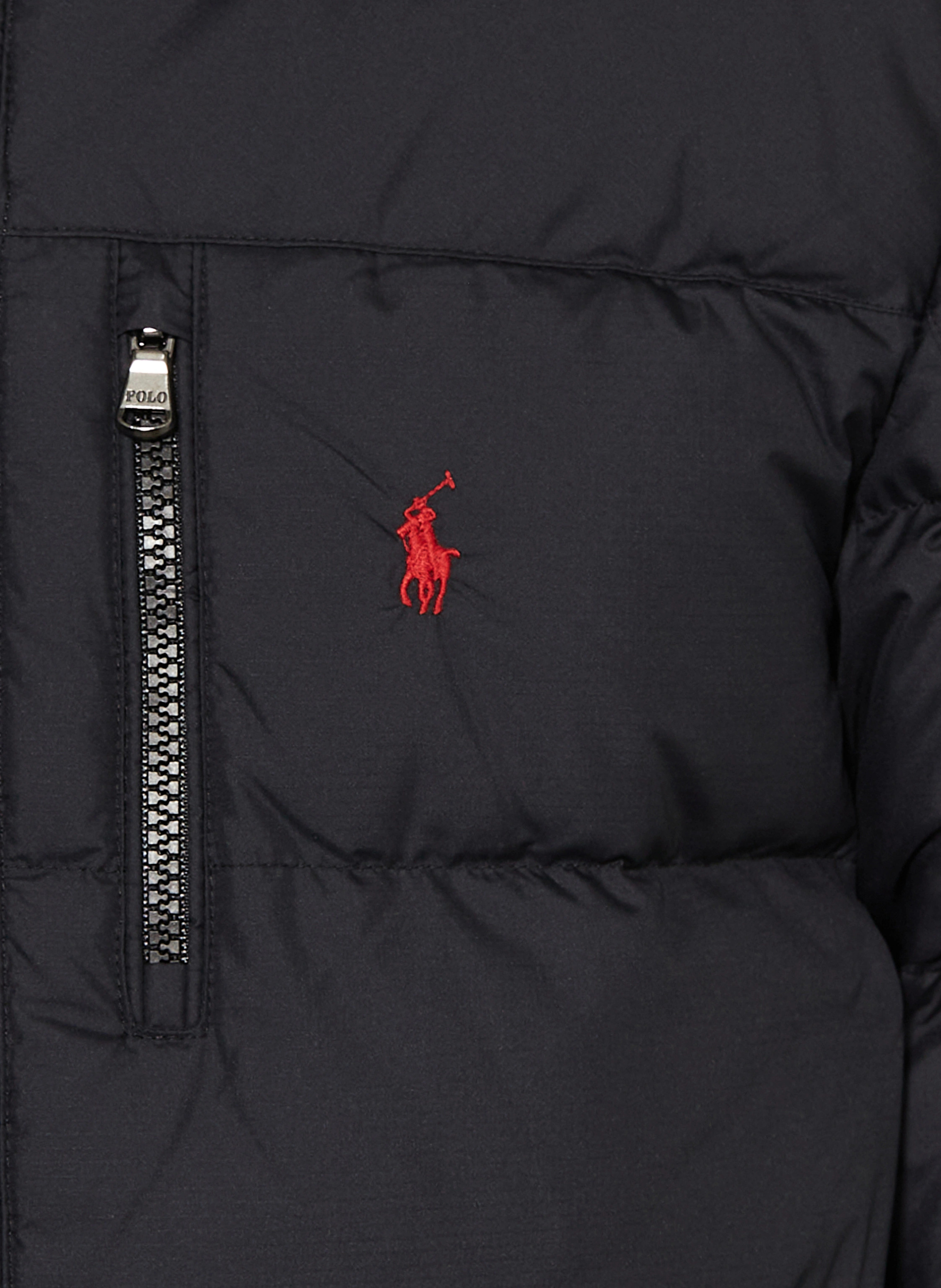 POLO RALPH LAUREN Daunenjacke mit abnehmbarer Kapuze – SCHWARZ