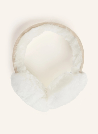 UGG Ohrenwärmer mit Echtfell – BEIGE / WEISS