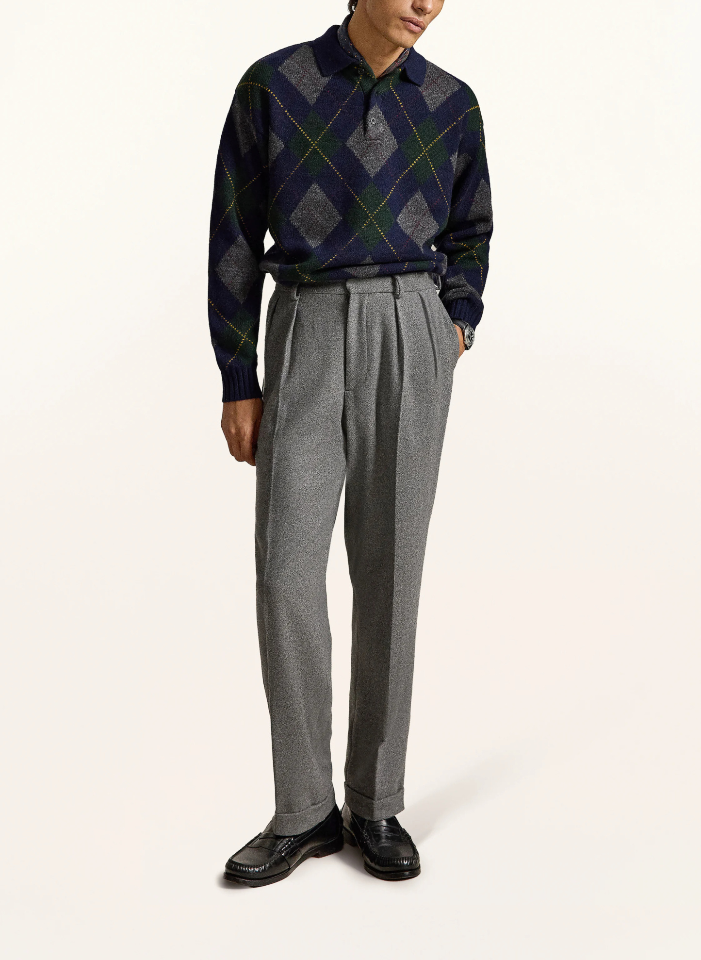 POLO RALPH LAUREN Pullover – DUNKELBLAU / GRAU / GRÜN