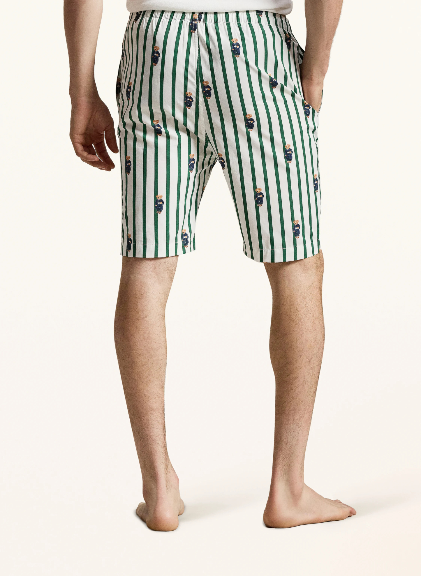 POLO RALPH LAUREN Lounge-Shorts – GRÜN / WEISS