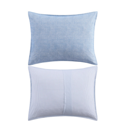 Tommy Hilfiger Classic Texture Cotton Duvet Cover Set - Stonewash Blue