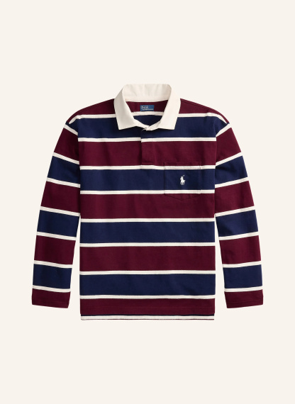POLO RALPH LAUREN Rugbyshirt – DUNKELROT / DUNKELBLAU / WEISS