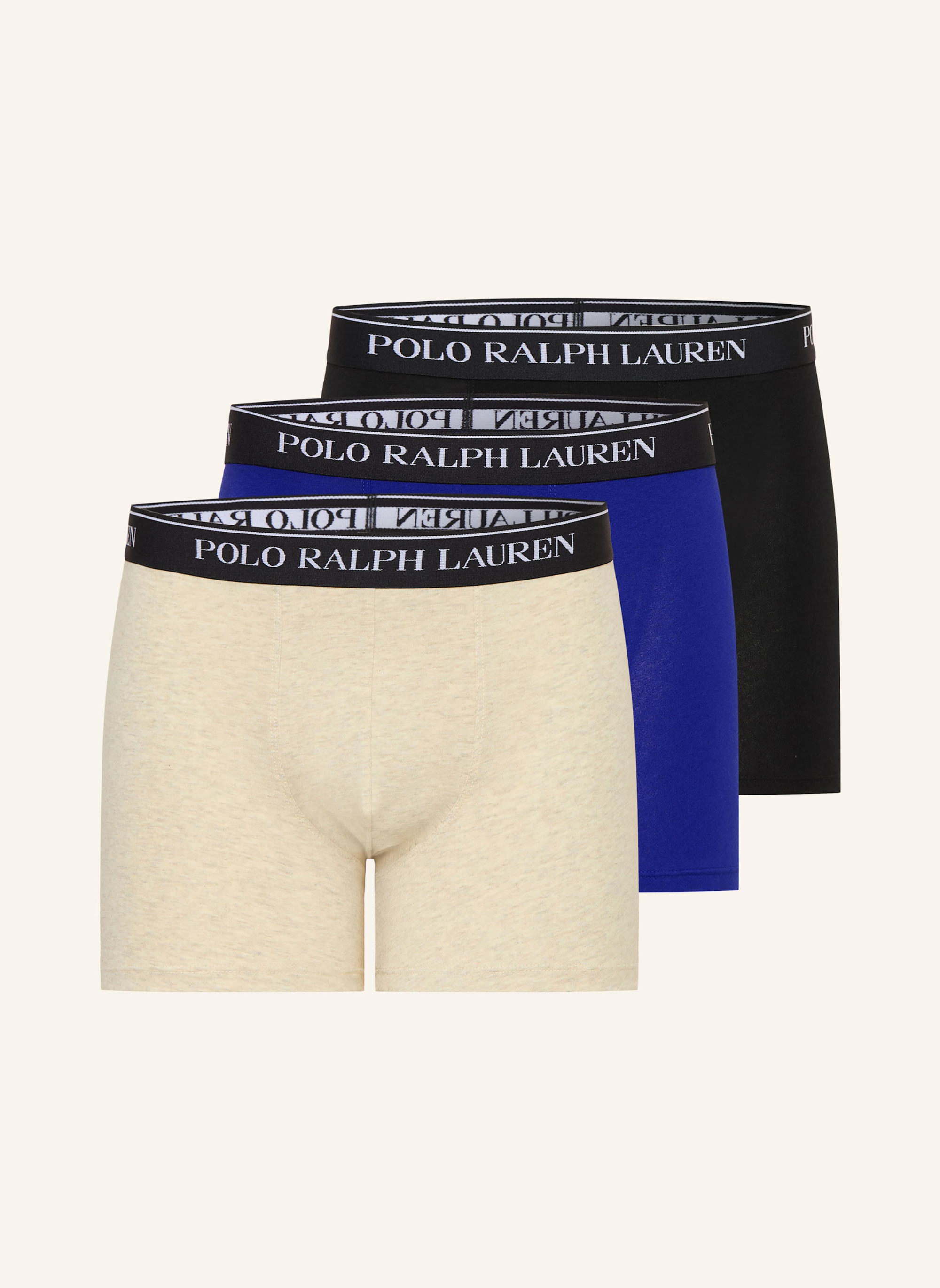 POLO RALPH LAUREN 3er-Pack Boxershorts – HELLGRAU / BLAU / SCHWARZ