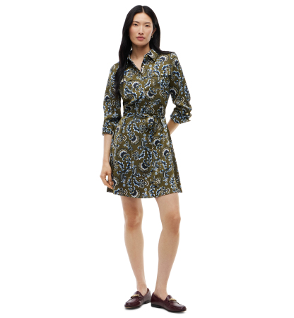 Tommy Hilfiger Women's Long-Sleeve Paisley-Print Shirt Dress - Expressive Floral Multi