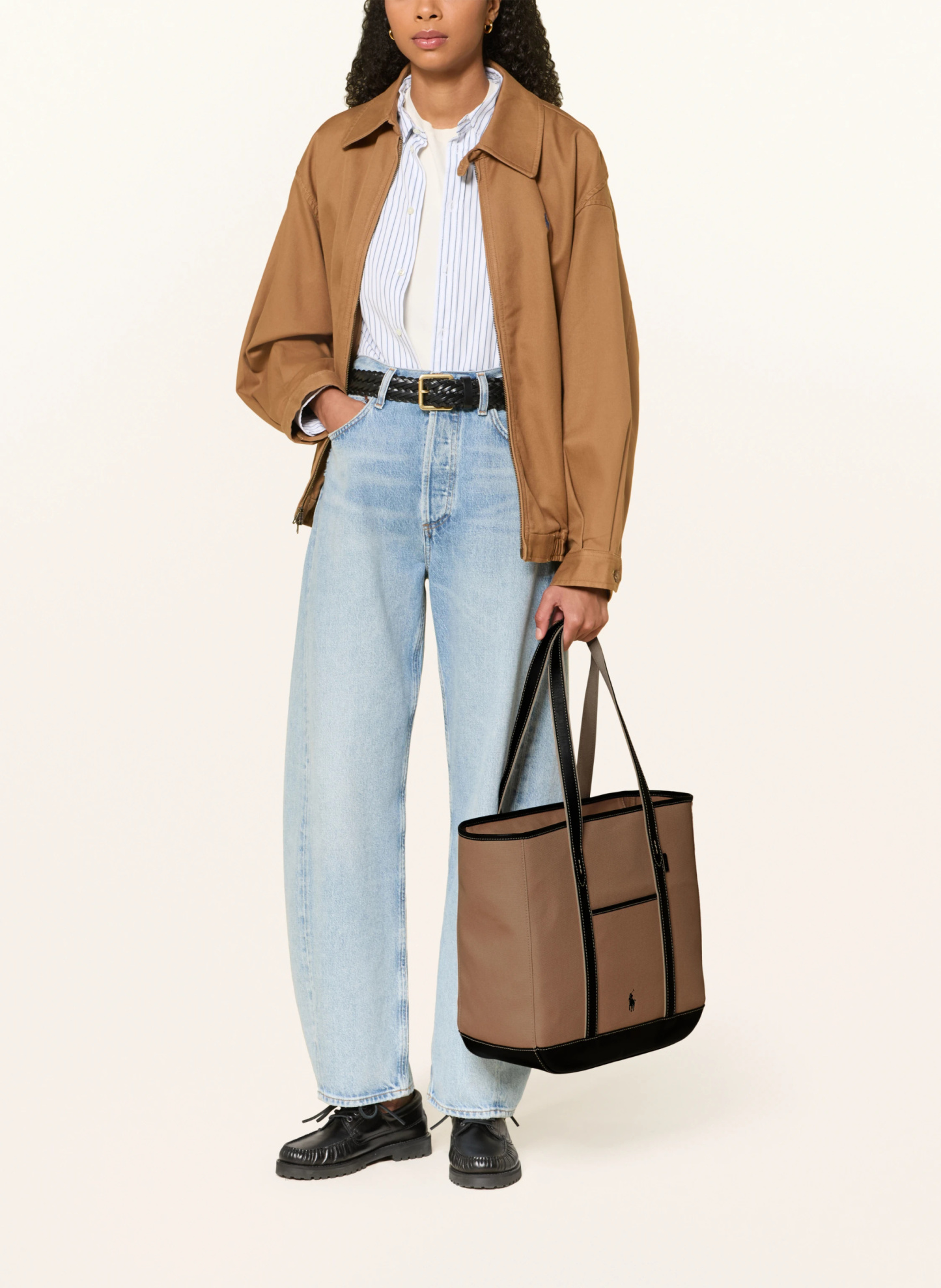 POLO RALPH LAUREN Shopper – CAMEL / SILBER / SCHWARZ