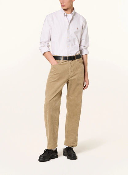POLO RALPH LAUREN Hemd Custom Fit – BEIGE / WEISS