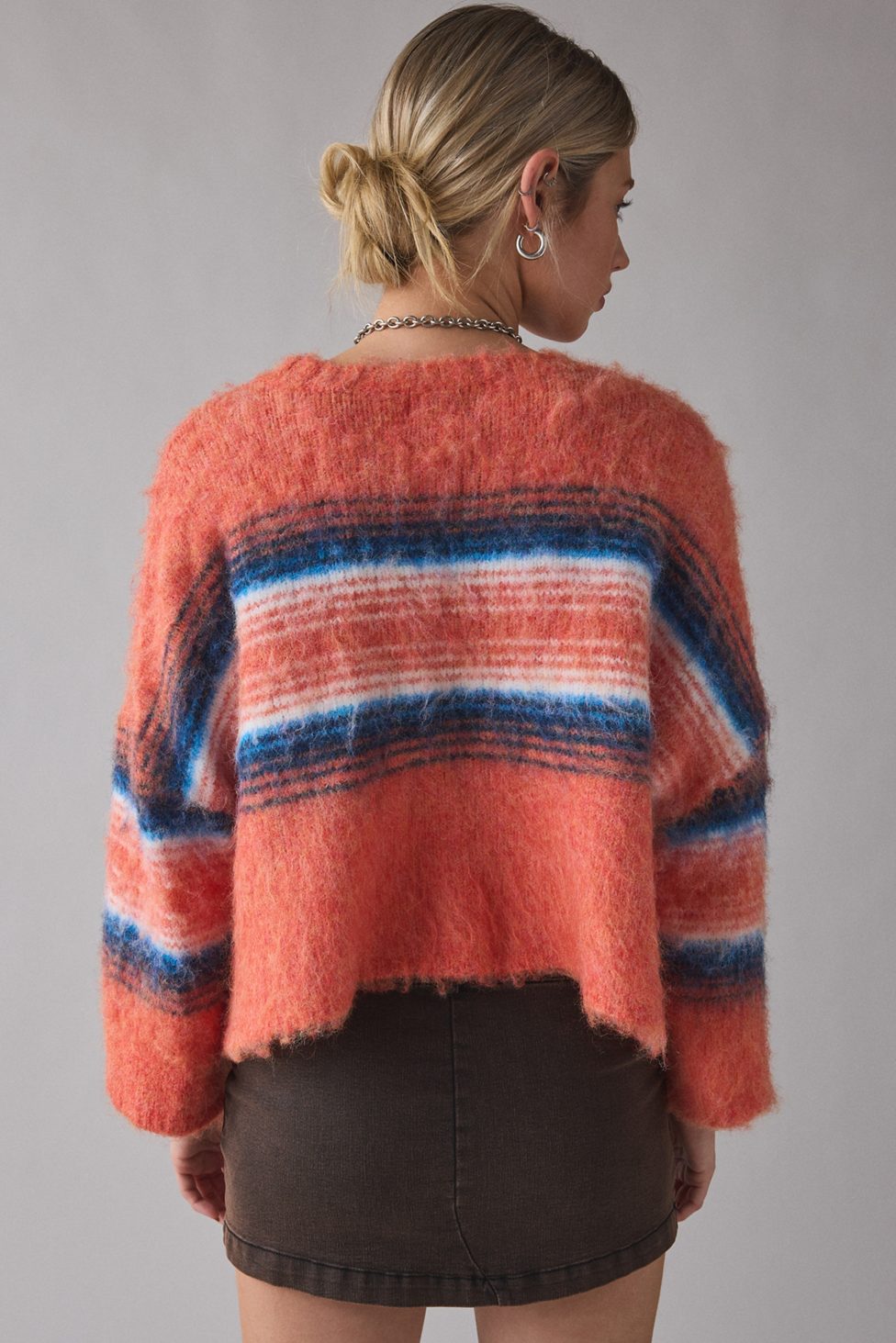 BDG Bailey Brushed Knit Oversized Pullover Sweater - Orange