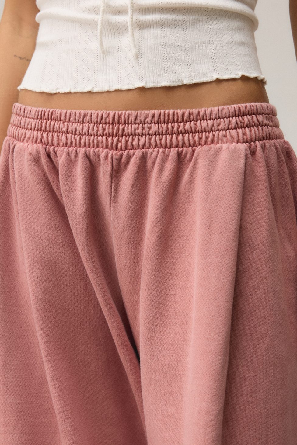 Out From Under Lived In Extreme Wide Leg Sweatpants - Coral