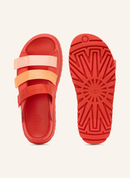 UGG Plateau-Pantoletten GOLDENGLOW – ROT / LACHS / HELLORANGE