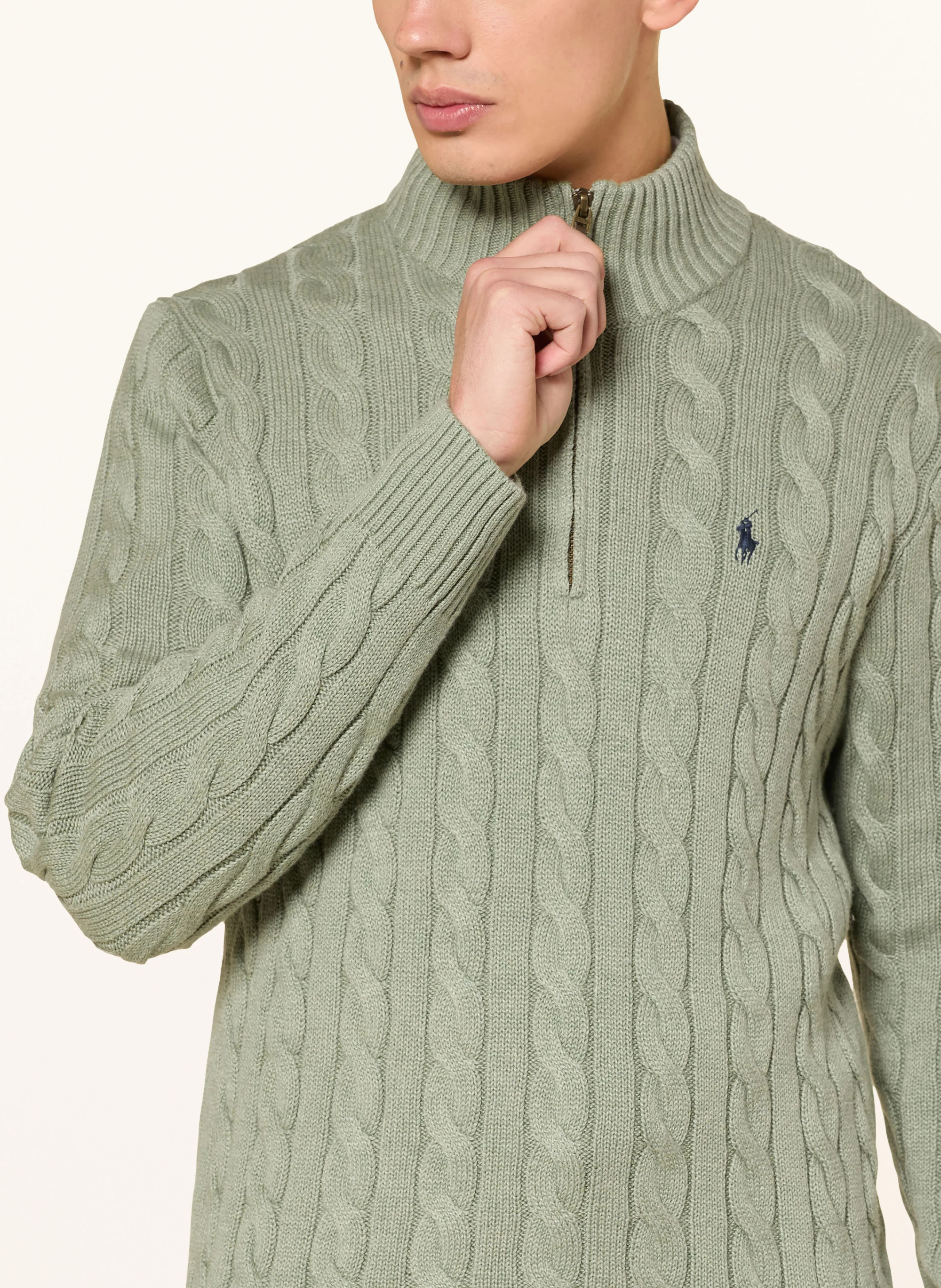 POLO RALPH LAUREN Troyer – HELLGRÜN / DUNKELBLAU