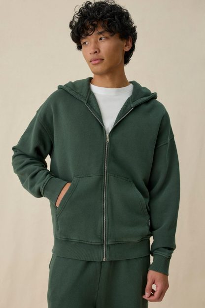 Standard Cloth Pregame Zip-Up Hoodie Sweatshirt - Pine Grove Wash