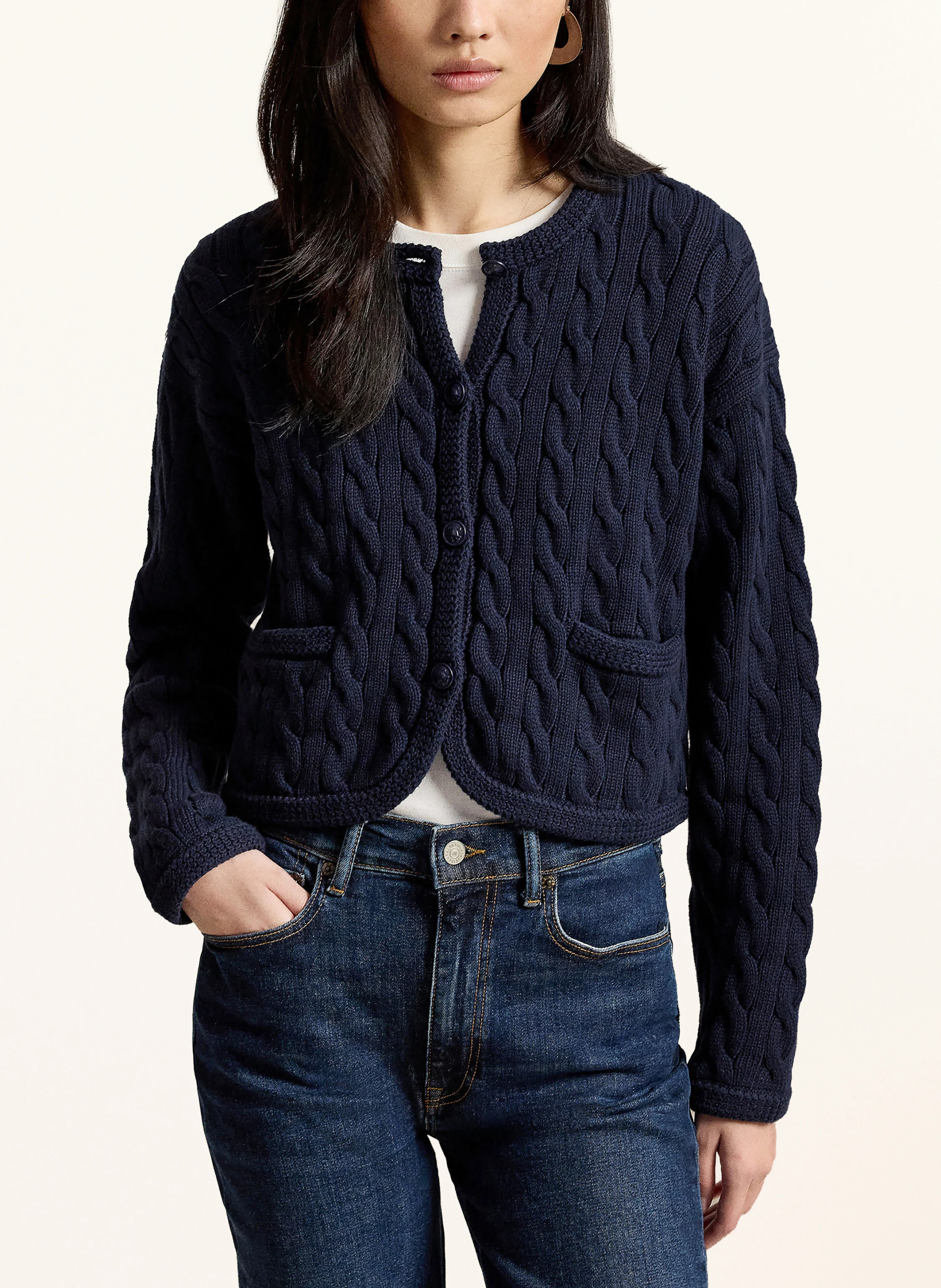 POLO RALPH LAUREN Strickjacke – DUNKELBLAU