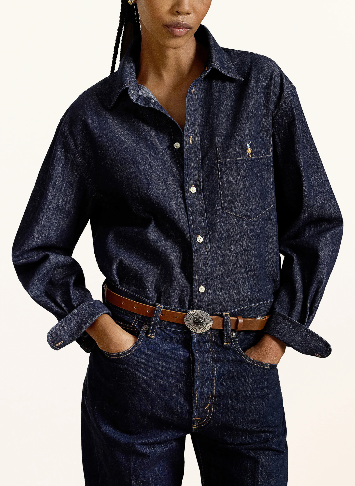 POLO RALPH LAUREN Jeansbluse – DUNKELBLAU