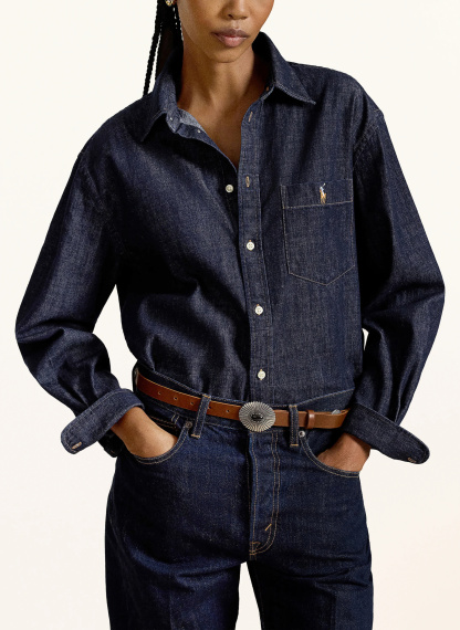 POLO RALPH LAUREN Jeansbluse – DUNKELBLAU