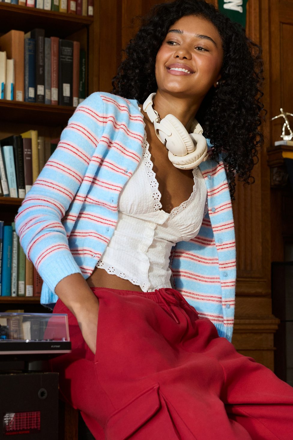 BDG So Soft Cardigan - Sweet Stripe