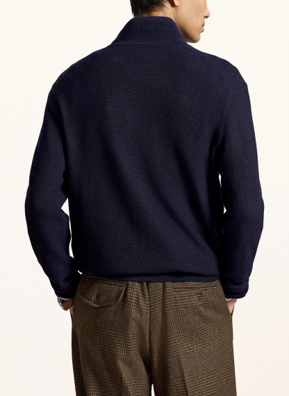 POLO RALPH LAUREN Strick-Poloshirt – DUNKELBLAU