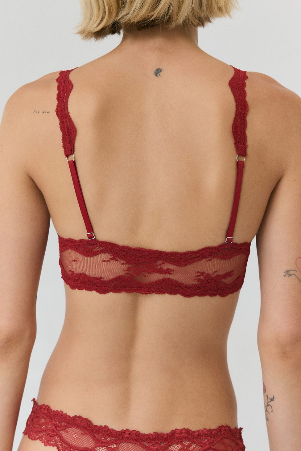 Out From Under Firecracker Lace Scoop Bra - Garnet