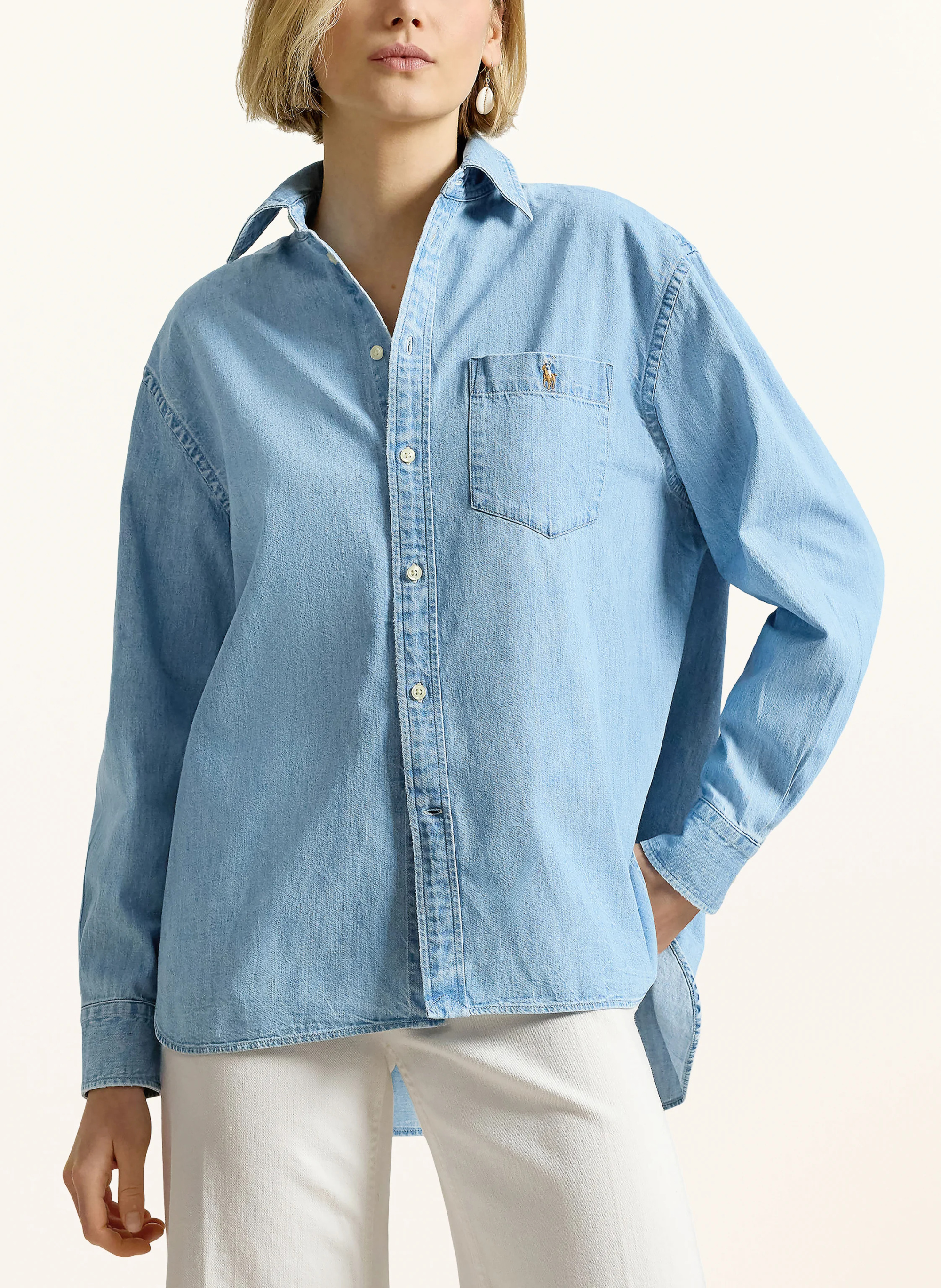 POLO RALPH LAUREN Jeansbluse – HELLBLAU