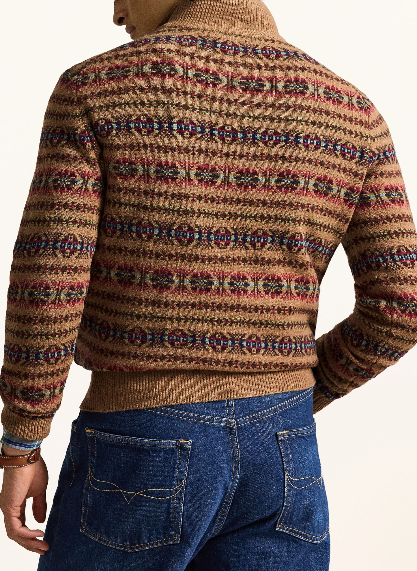 POLO RALPH LAUREN Troyer – BRAUN / DUNKELROT / DUNKELBLAU