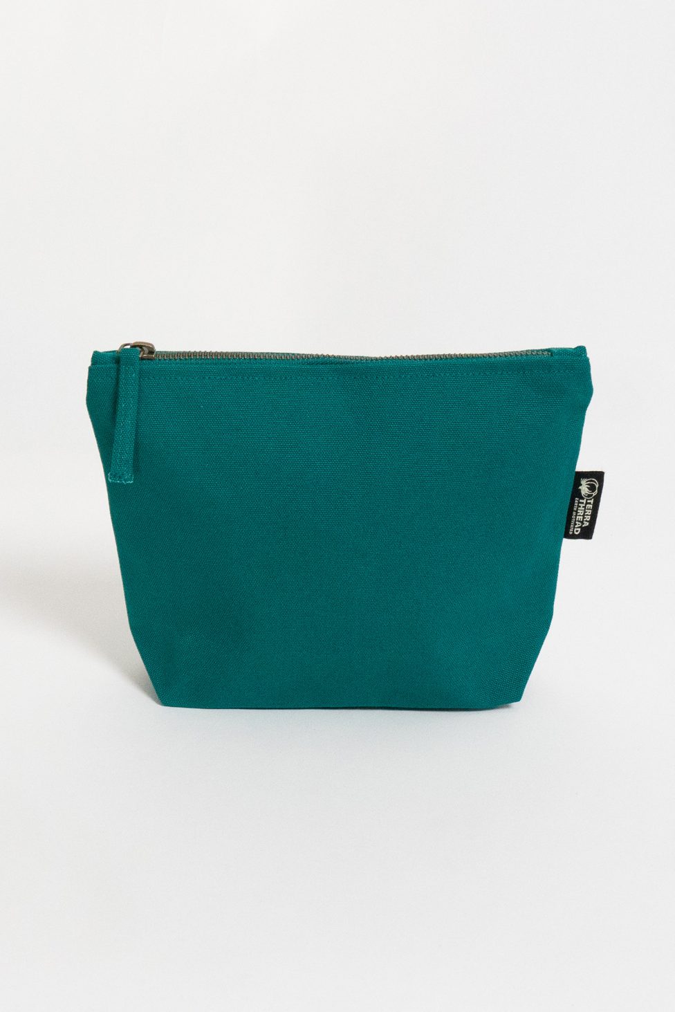 Terra Thread Organic Cotton Canvas Zippered Pouch - Turquoise