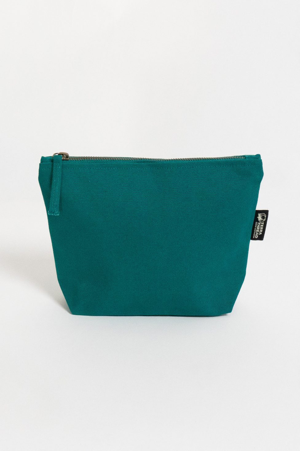 Terra Thread Organic Cotton Canvas Zippered Pouch - Turquoise