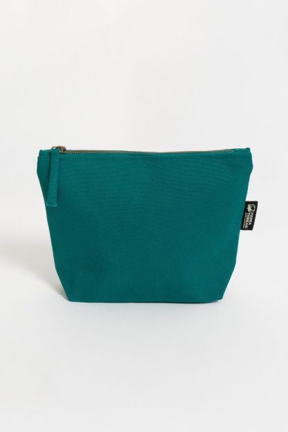 Terra Thread Organic Cotton Canvas Zippered Pouch - Turquoise