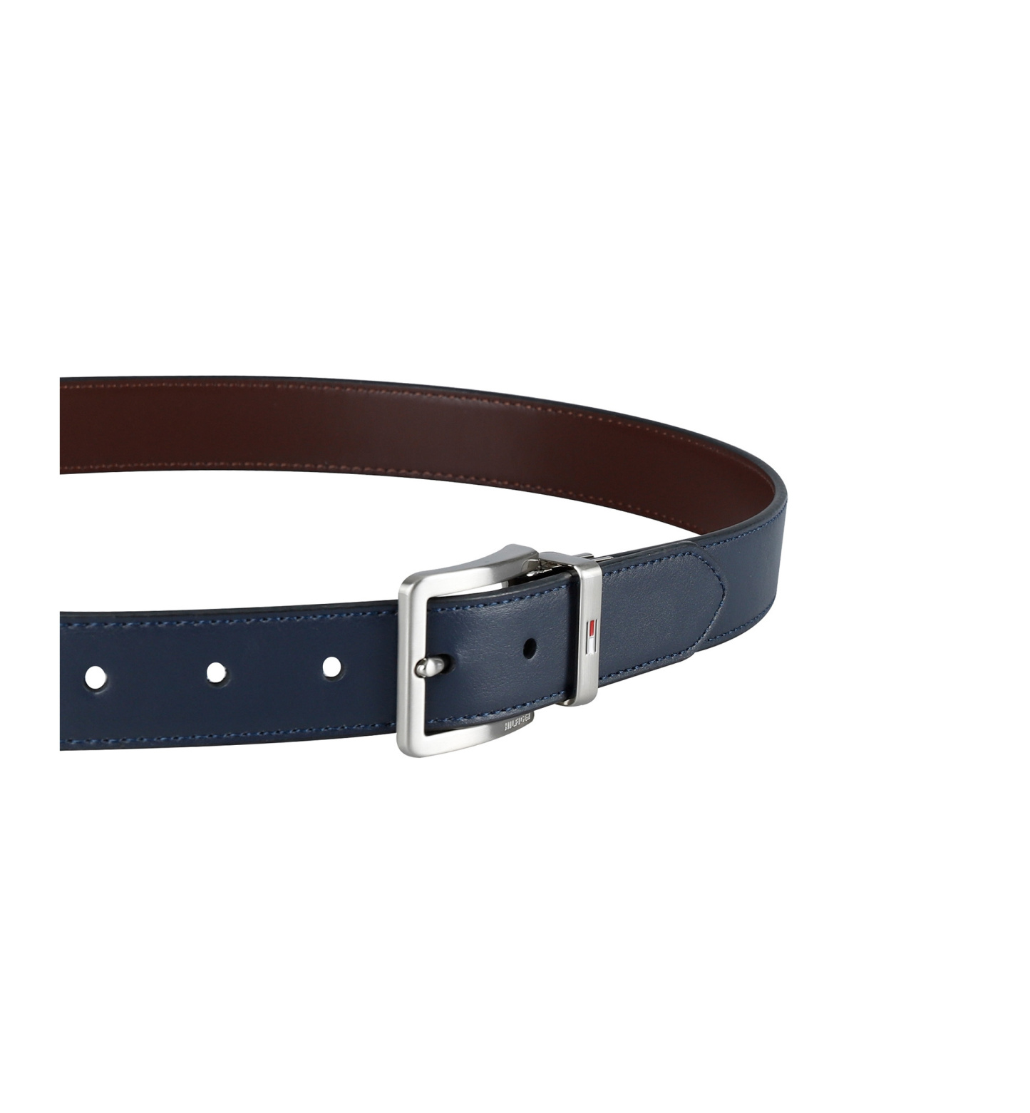 32MM Tommy Hilfiger Men's Two-In-One Reversible Dress Belt - Navy/Brown