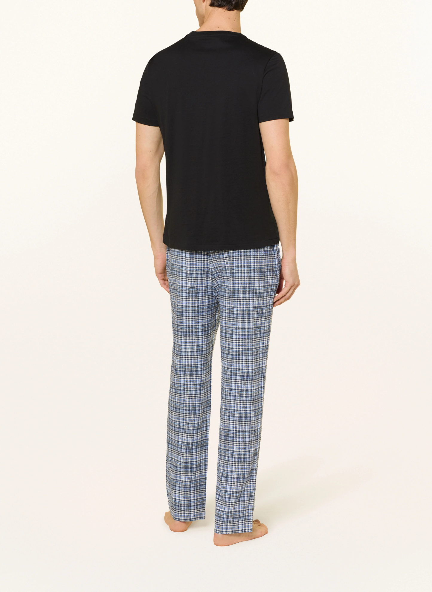 POLO RALPH LAUREN Lounge-Shirt – SCHWARZ / WEISS