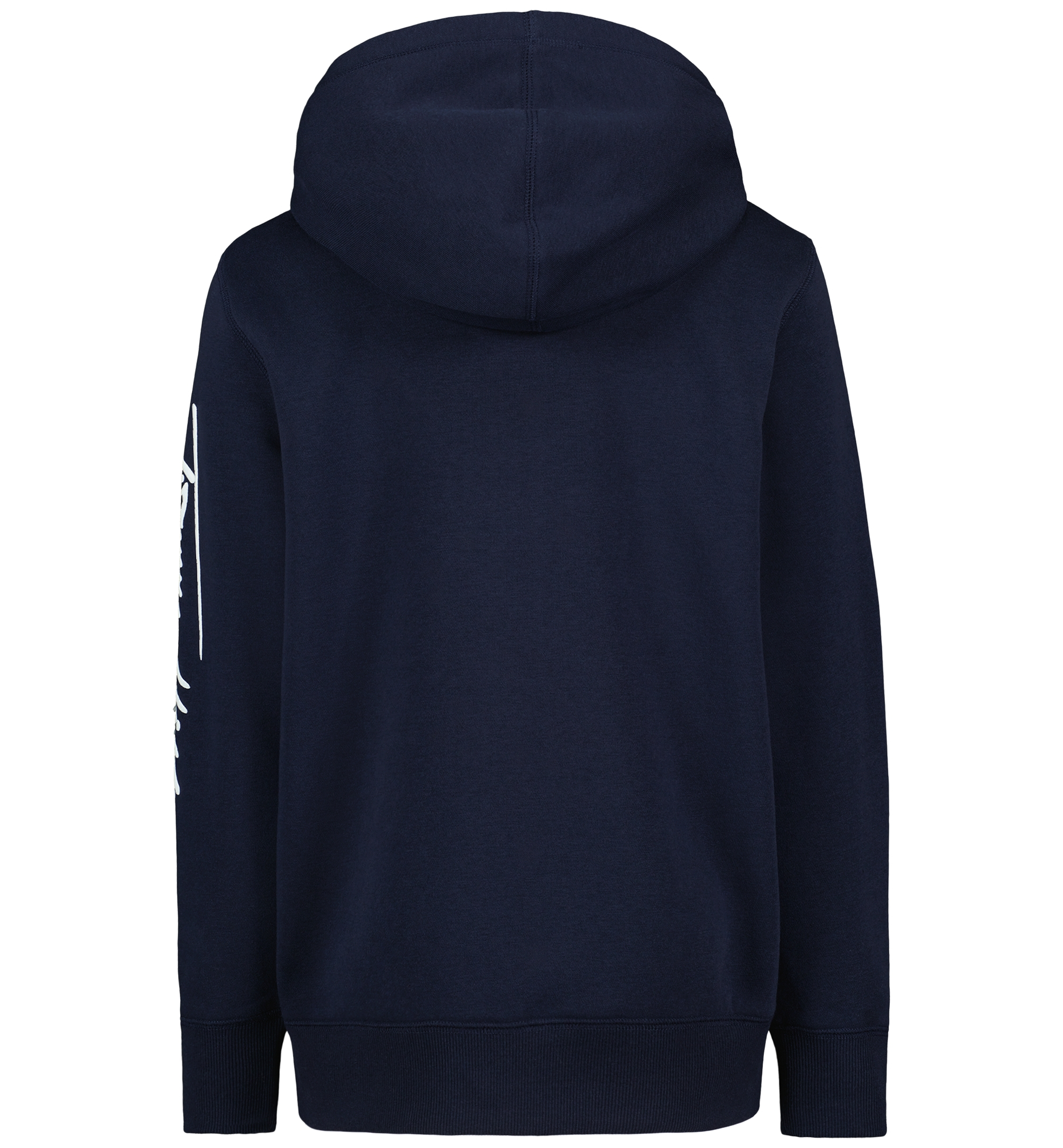 Tommy Hilfiger Boys' 8-20 Signature Full Zip Kangaroo-Pocket Cotton-Polyester Blend Zip Hoodie - Navy Blazer