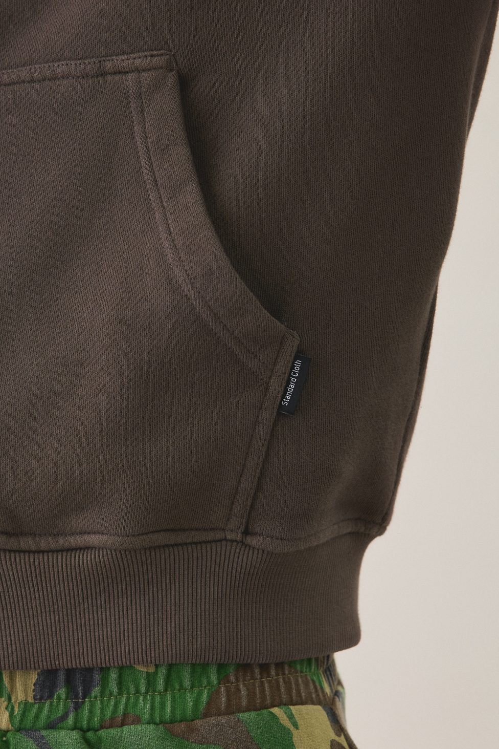 Standard Cloth Pregame Zip-Up Hoodie Sweatshirt - Chocolate Brown Wash