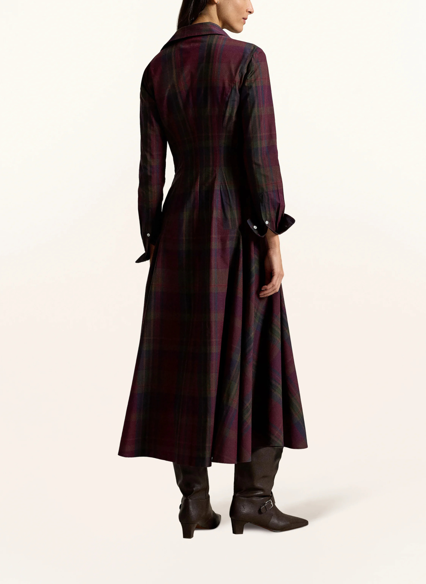 POLO RALPH LAUREN Hemdblusenkleid – FUCHSIA / DUNKELLILA / DUNKELGRÜN