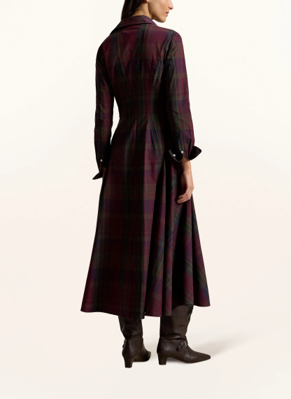 POLO RALPH LAUREN Hemdblusenkleid – FUCHSIA / DUNKELLILA / DUNKELGRÜN