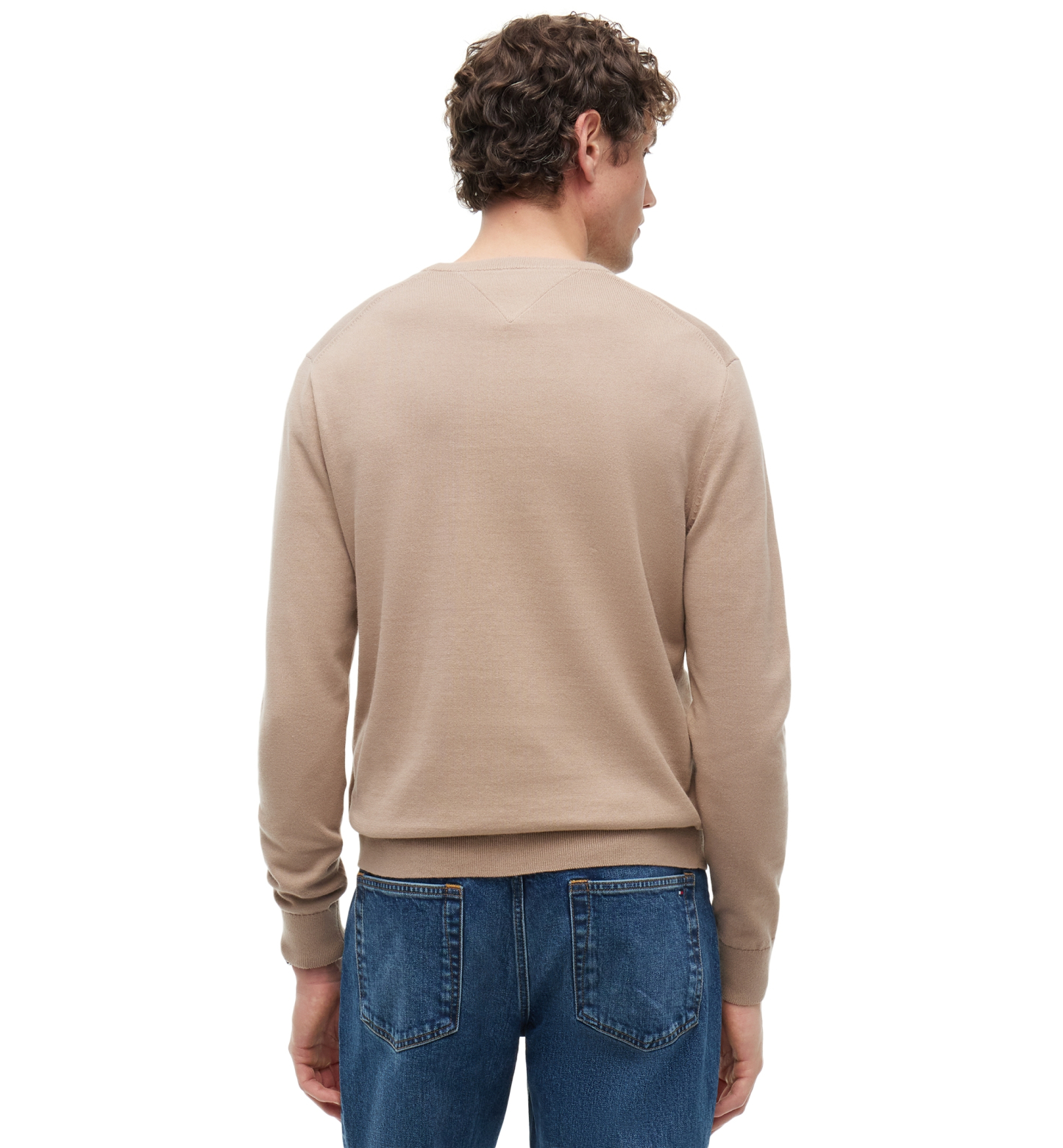 Tommy Hilfiger Men's Essential Cotton Crewneck Sweater - Safari Canvas