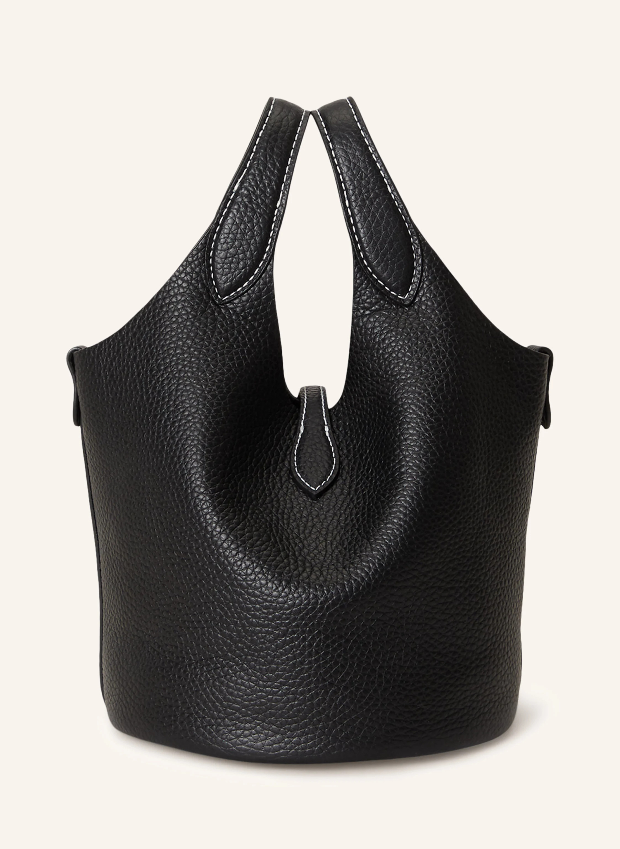 POLO RALPH LAUREN Beuteltasche PEBBLE-PLY – SCHWARZ / SILBER